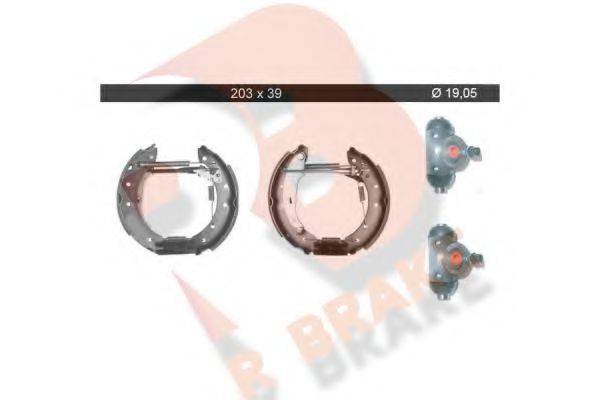 R BRAKE 79RBKT0067 Комплект гальмівних колодок