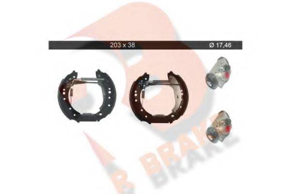 R BRAKE 79RBKT0088 Комплект гальмівних колодок