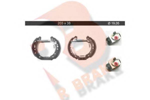 R BRAKE 79RBKT0092 Комплект гальмівних колодок