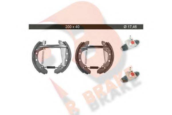 R BRAKE 79RBKT0099 Комплект гальмівних колодок