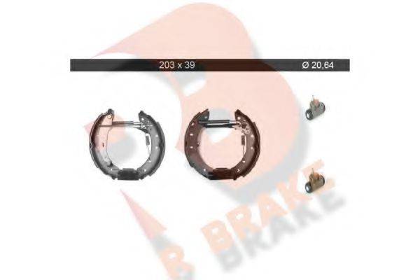 R BRAKE 79RBKT0104 Комплект гальмівних колодок