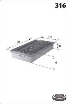 LUCAS FILTERS LFAF384 Повітряний фільтр