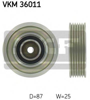 SKF VKM36011 Паразитний / провідний ролик, полікліновий ремінь