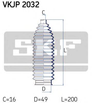 SKF VKJP2032 Комплект пильника, рульове керування