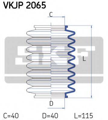 SKF VKJP2065 Комплект пильника, рульове керування