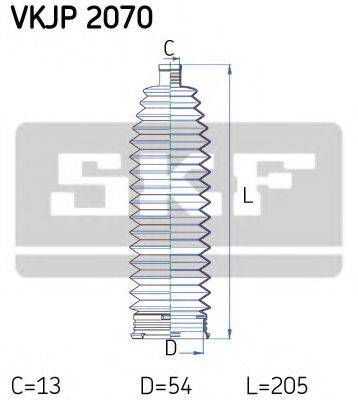 SKF VKJP2070 Комплект пильника, рульове керування