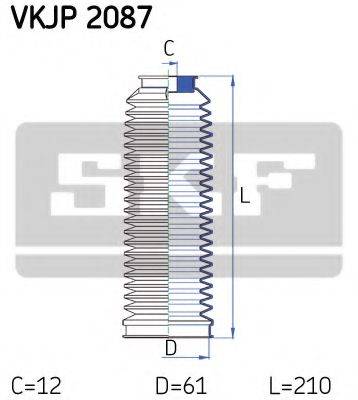 SKF VKJP2087 Комплект пильника, рульове керування