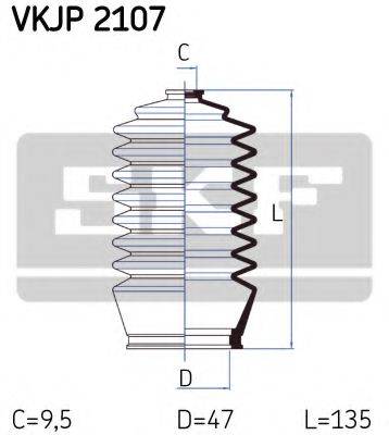 SKF VKJP2107 Комплект пильника, рульове керування