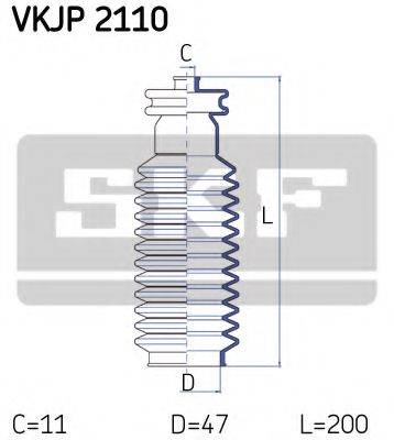 SKF VKJP2110 Комплект пильника, рульове керування