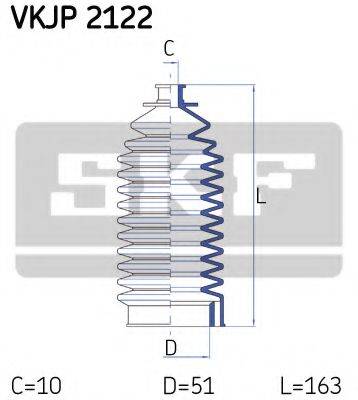 SKF VKJP2122 Комплект пильника, рульове керування