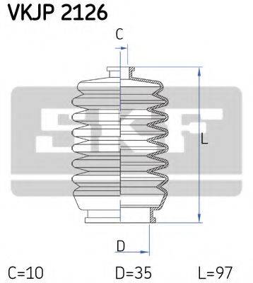 SKF VKJP2126 Комплект пильника, рульове керування