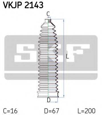 SKF VKJP2143 Комплект пильника, рульове керування