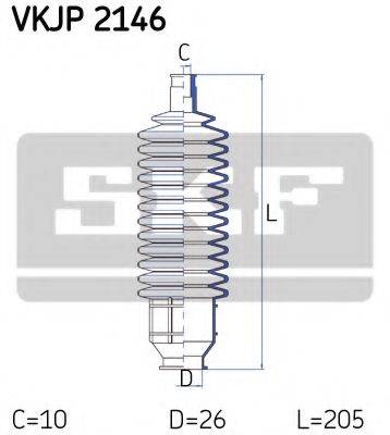 SKF VKJP2146 Комплект пильника, рульове керування