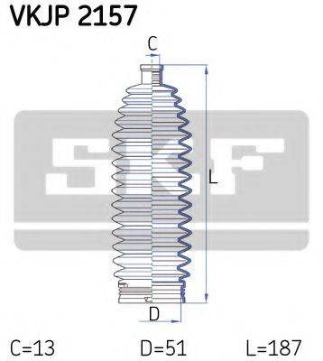 SKF VKJP2157 Комплект пильника, рульове керування