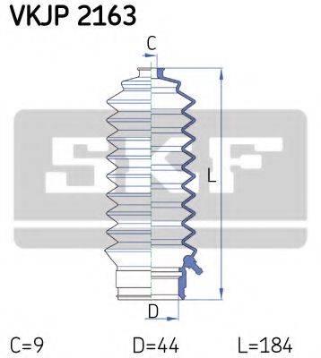 SKF VKJP2163 Комплект пильника, рульове керування