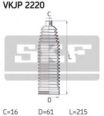 SKF VKJP2220 Комплект пильника, рульове керування