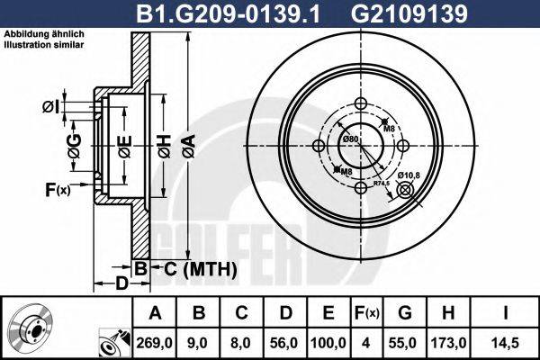 GALFER B1G20901391 гальмівний диск