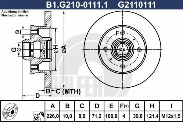 GALFER B1G21001111 гальмівний диск