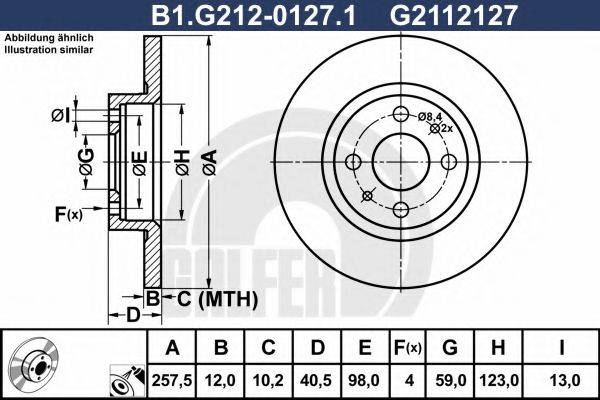 GALFER B1G21201271 гальмівний диск