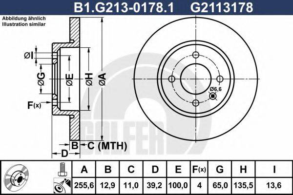 GALFER B1G21301781 гальмівний диск