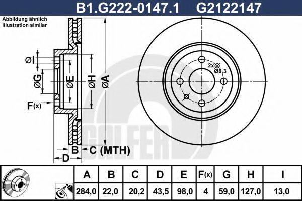 GALFER B1G22201471 гальмівний диск