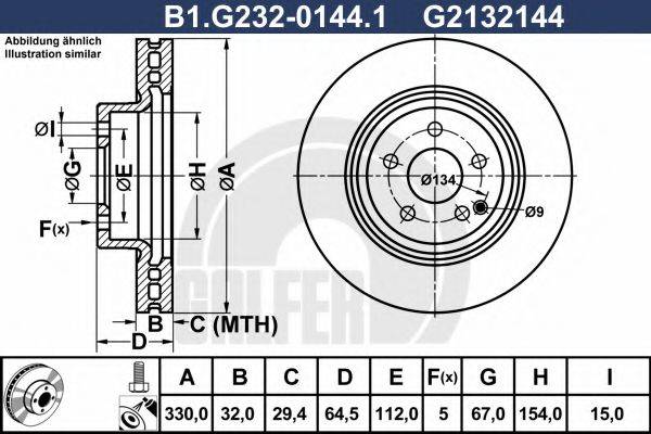 GALFER B1G23201441 гальмівний диск