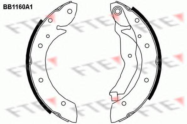 FTE BB1160A1 Комплект гальмівних колодок