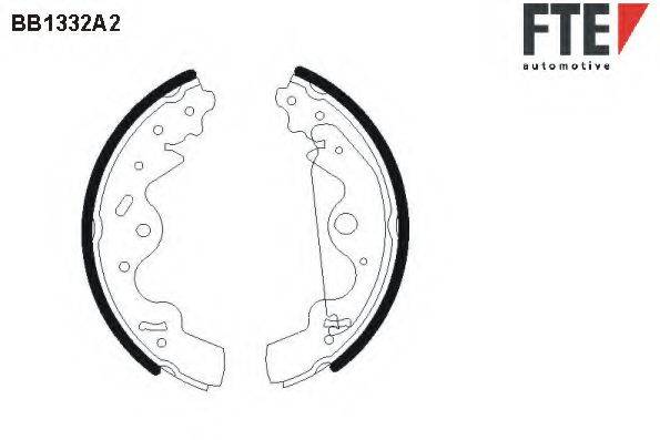 FTE BB1332A2 Комплект гальмівних колодок