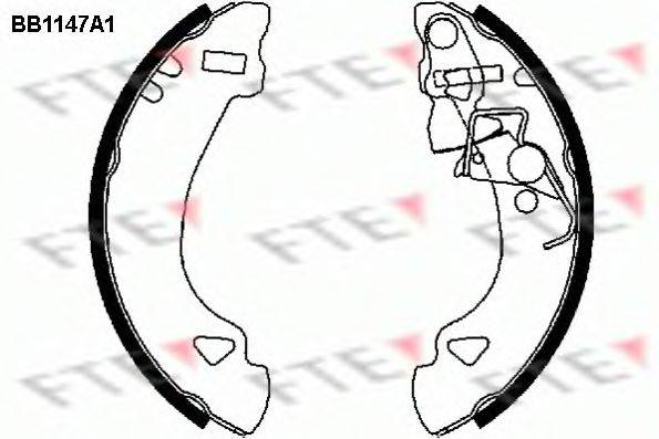 FTE BB1147A1 Комплект гальмівних колодок