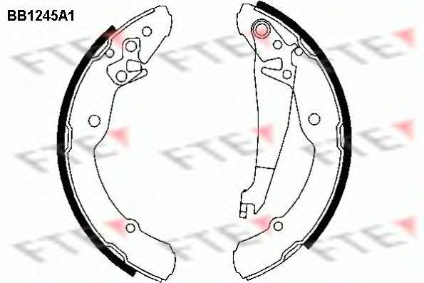 FTE BB1245A1 Комплект гальмівних колодок