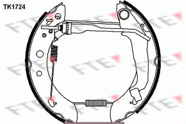 FTE TK1724 Комплект гальмівних колодок