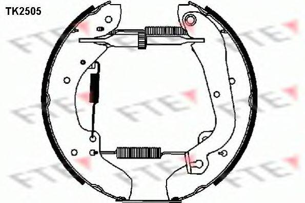 FTE TK2505 Комплект гальмівних колодок