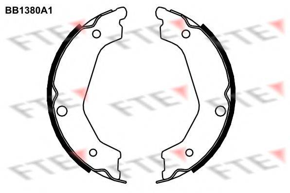 FTE BB1380A1 Комплект гальмівних колодок, стоянкова гальмівна система