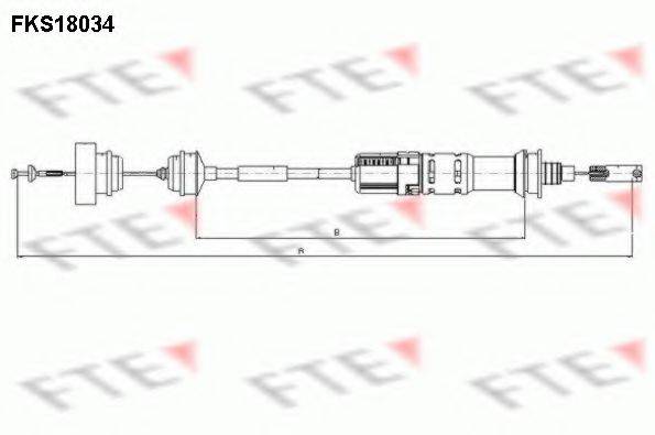 FTE FKS18034 Трос, управління зчепленням