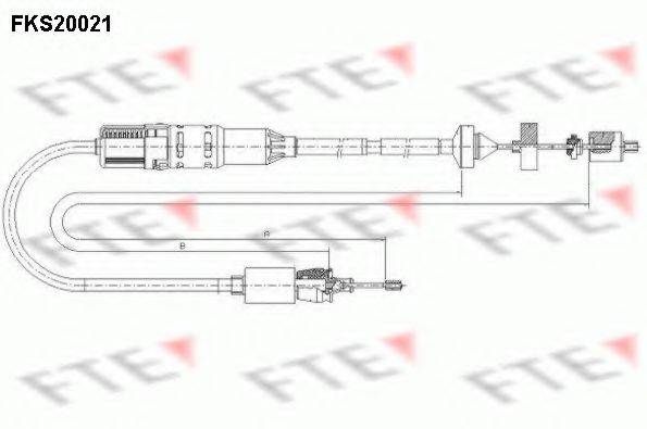 FTE FKS20021 Трос, управління зчепленням