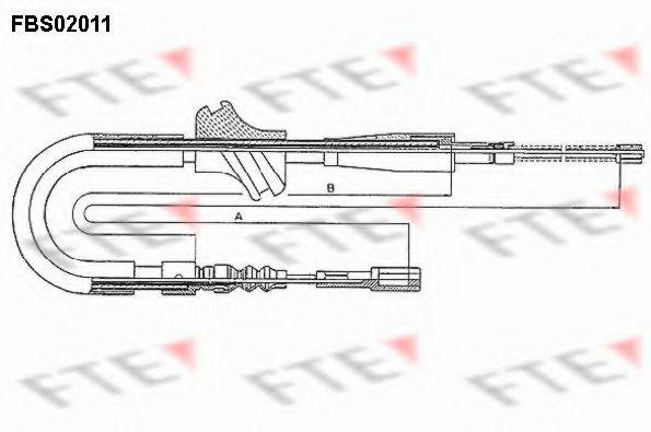 FTE FBS02011 Трос, стоянкова гальмівна система