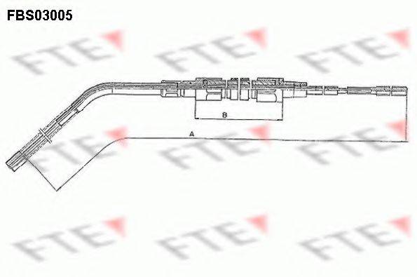 FTE FBS03005 Трос, стоянкова гальмівна система