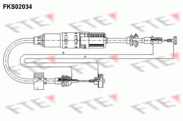 FTE FKS02034 Трос, управління зчепленням