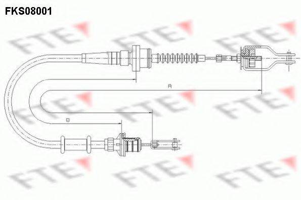 FTE FKS08001 Трос, управління зчепленням