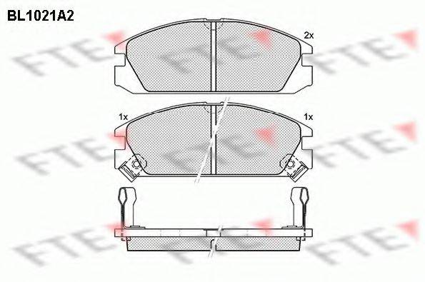 FTE BL1021A2 Комплект гальмівних колодок, дискове гальмо