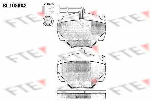 FTE BL1030A2 Комплект гальмівних колодок, дискове гальмо