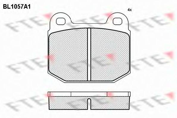 FTE BL1057A1 Комплект гальмівних колодок, дискове гальмо