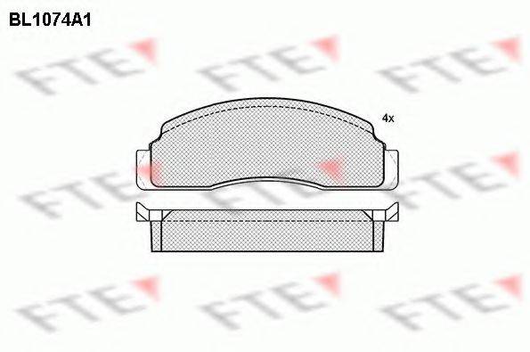 FTE BL1074A1 Комплект гальмівних колодок, дискове гальмо