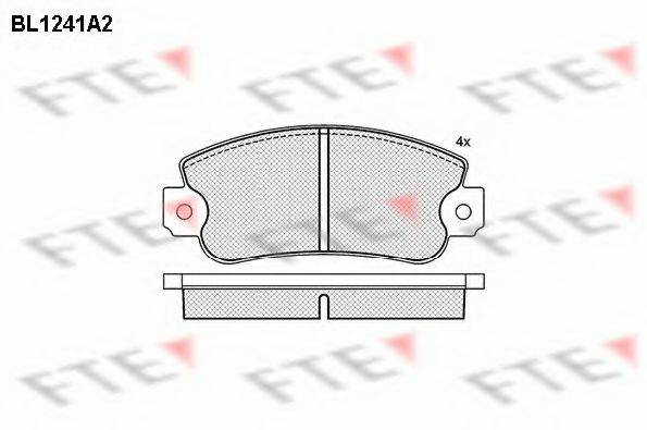 FTE BL1241A2 Комплект гальмівних колодок, дискове гальмо