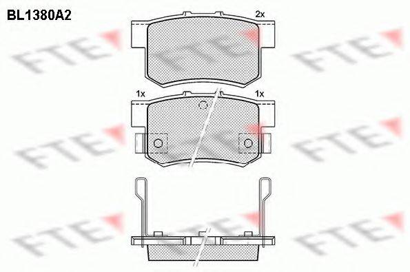 FTE BL1380A2 Комплект гальмівних колодок, дискове гальмо