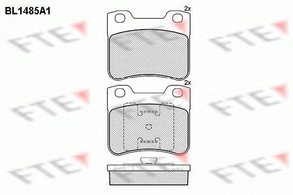 FTE BL1485A1 Комплект гальмівних колодок, дискове гальмо