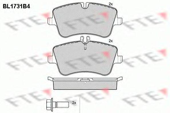 FTE BL1731B4 Комплект гальмівних колодок, дискове гальмо