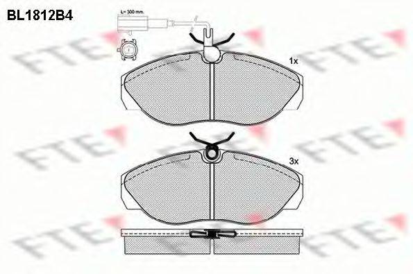FTE BL1812B4 Комплект гальмівних колодок, дискове гальмо