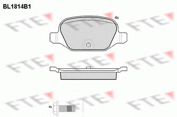 FTE BL1814B1 Комплект гальмівних колодок, дискове гальмо