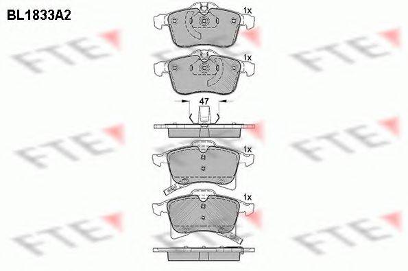 FTE BL1833A2 Комплект гальмівних колодок, дискове гальмо
